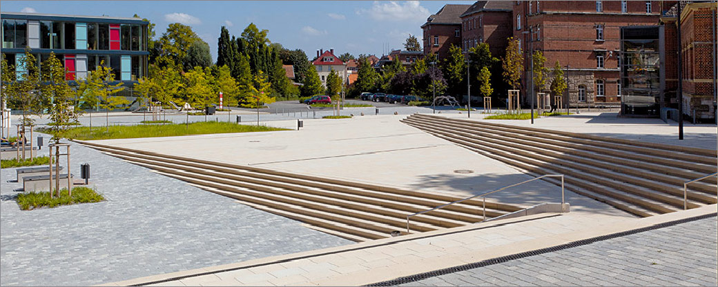 Betonstein - Betonpflaster und Betonstufen, Fachhochschule Lippe in Detmold