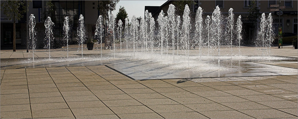 Betonplatten für Wasserspiele